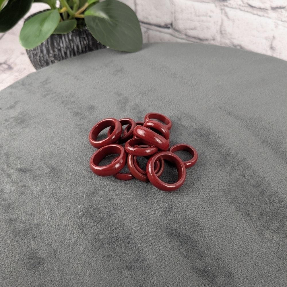 (1) beautiful red cinnabar ring, unisex women's men's